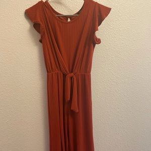 Kids Burnt Orange Jumpsuit